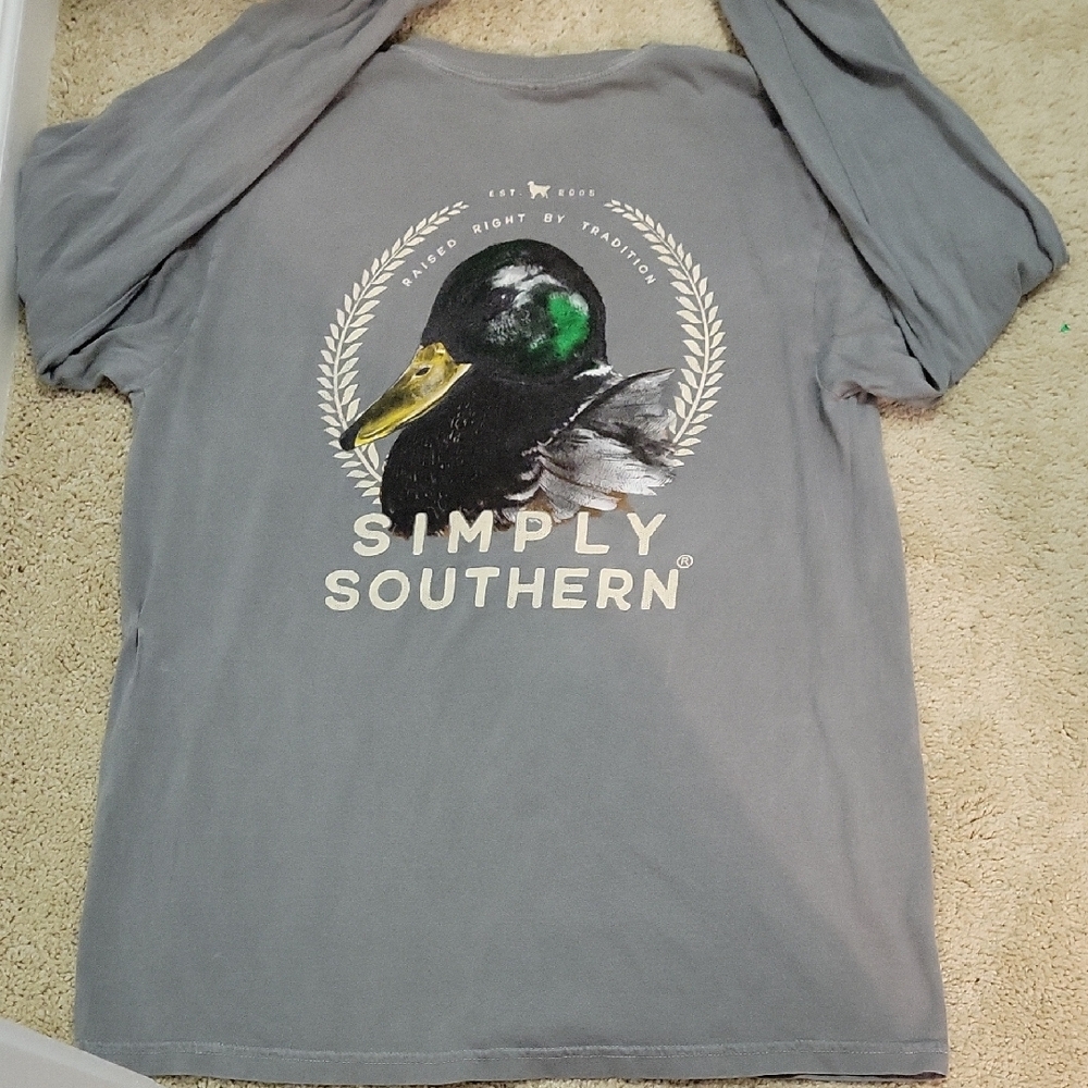 Large Simply Southern Gray Long Sleeve Shirt